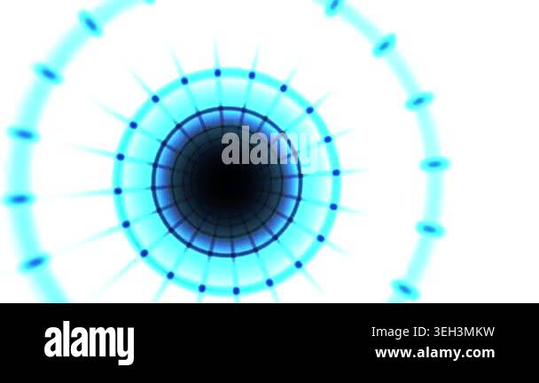 A blue circular graphic design element on a white background Stock ...
