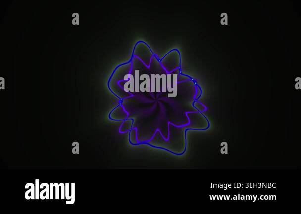 Glowing purple object on black backdrop Stock Video Footage - Alamy