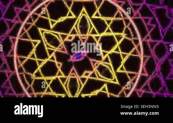 A colorful geometric pattern in a circle Stock Video Footage - Alamy