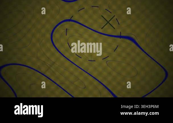 Various blue shapes on green Stock Video Footage - Alamy
