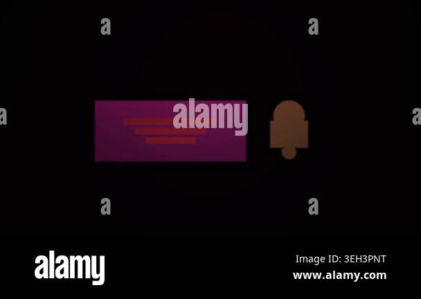 A purple rectangle and brown shape on black Stock Video Footage - Alamy