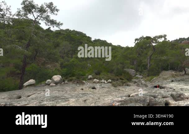 Yanartas methane flames burn through rocky vents at Cirali Antalya ...
