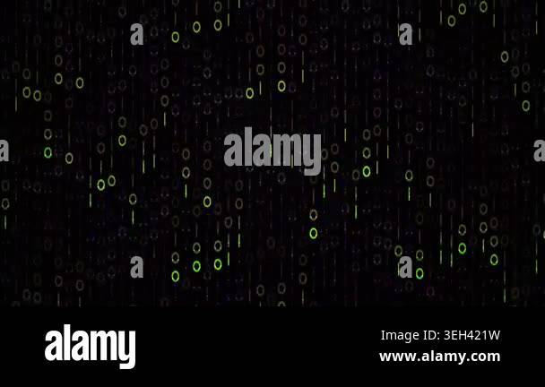 Falling binary code on black background Stock Video Footage - Alamy