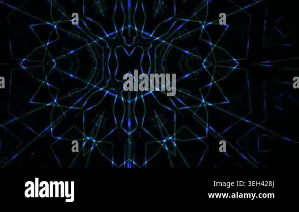 Glowing blue lines forming geometric patterns Stock Video Footage - Alamy