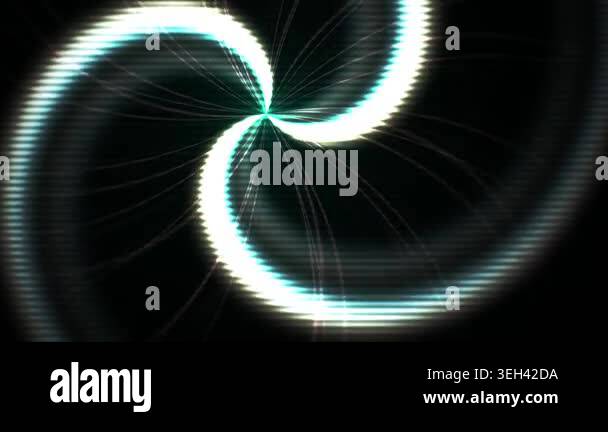 Glowing blue light spiral animation on black background Stock Video ...