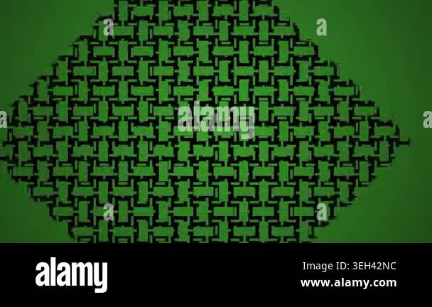 Green background with black geometric pattern Stock Video Footage - Alamy