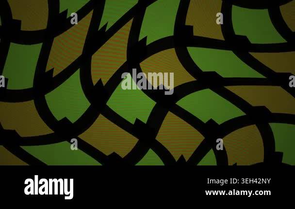 Abstract geometric pattern with green and brown shapes Stock Video ...
