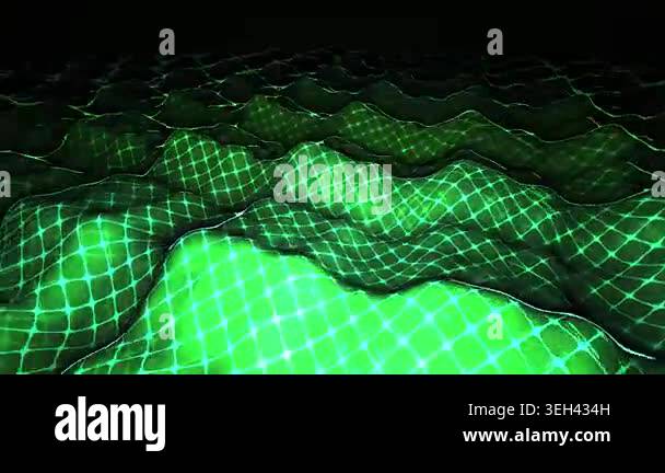 Close-up of green grid pattern on black background Stock Video Footage ...