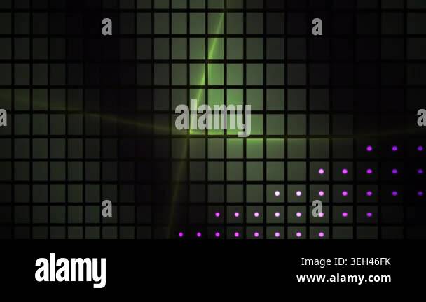 Glowing grid with colorful lights technology background Stock Video ...