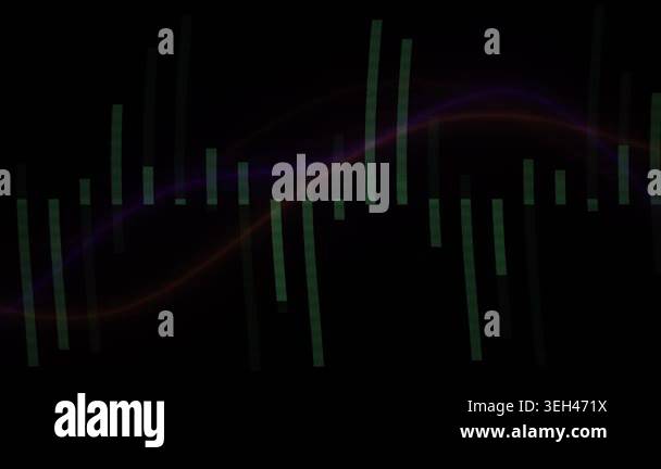 Multicolored vertical bars on black background Stock Video Footage - Alamy