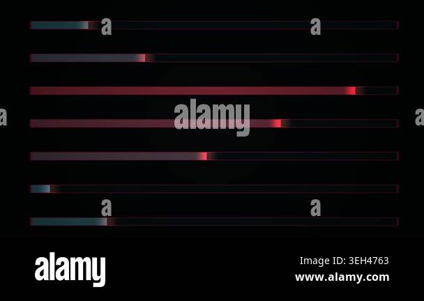 Multicolored horizontal bars on black background Stock Video Footage ...