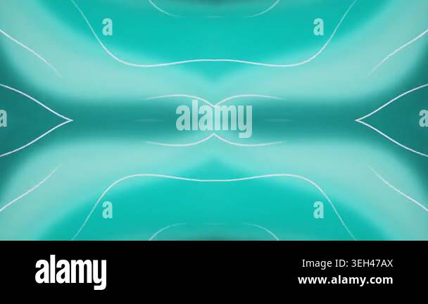 Abstract Teal Symmetrical Motion Background with Flowing Curves Stock ...