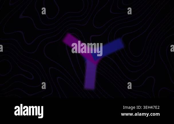 A purple and blue abstract shape on black Stock Video Footage - Alamy