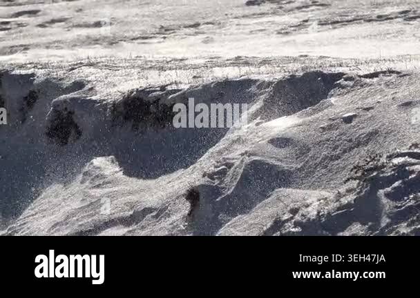 Blizzard erosion patterns on snow surface shaped by strong winter wind ...