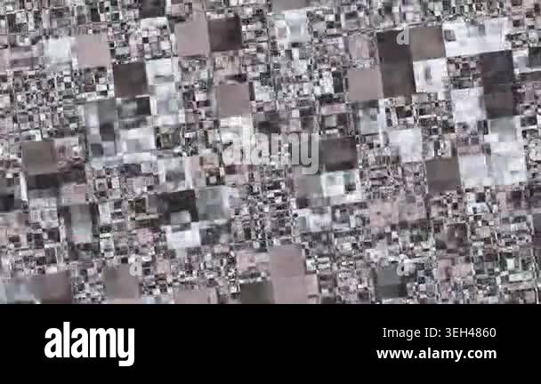 Abstract square blocks shifting and changing color in brown tones ...