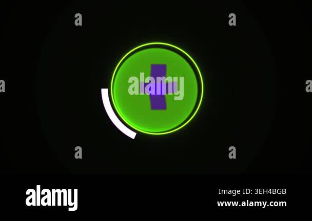Animated green circle with blue medical cross Stock Video Footage - Alamy