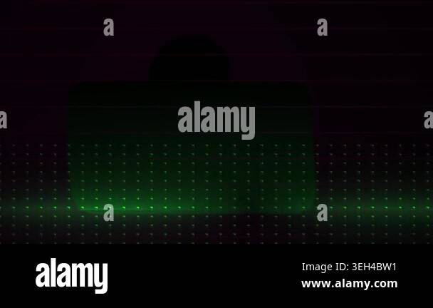 A green light grid on a black background Stock Video Footage - Alamy