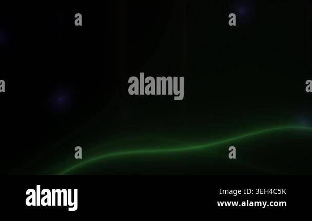 Dark space with green light streak Stock Video Footage - Alamy