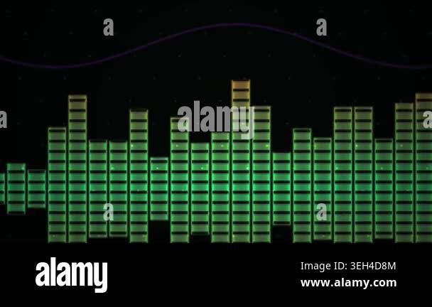 Green sound wave bars on black background Stock Video Footage - Alamy
