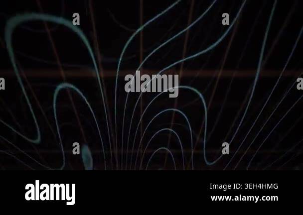 Abstract background with swirling lines and grid pattern Stock Video ...