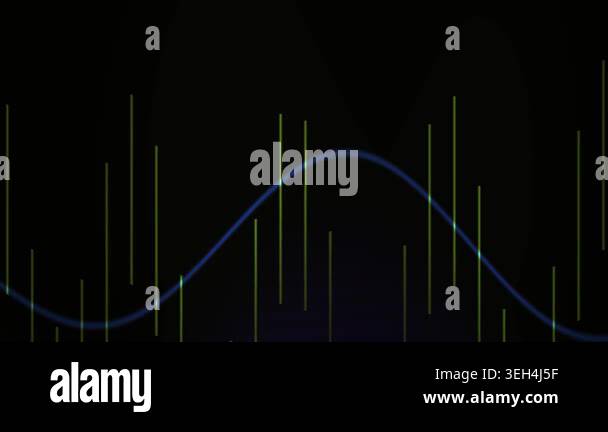Black background with graph lines and bars Stock Video Footage - Alamy