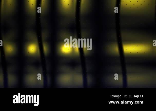 Blurry yellow lights on a dark background with black lines Stock Video ...
