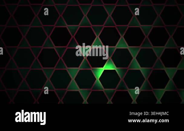 A series of geometric patterns featuring triangles and lights on a ...