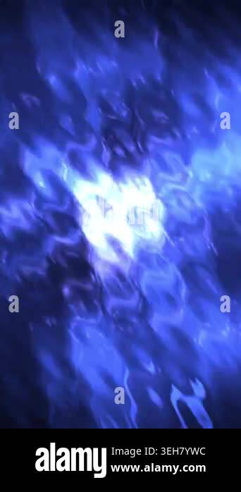 vertical, social media, reels, 9:16.Blue organic energy forms and waves ...