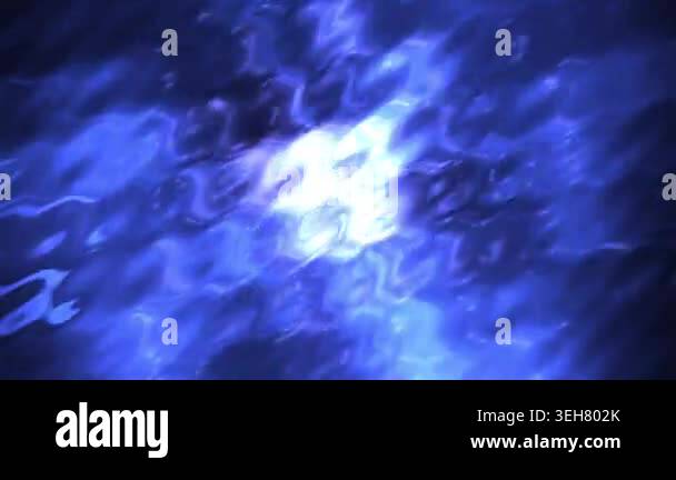 Blue organic energy forms and waves rippling in a seamless and ...
