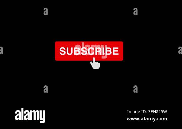 Mouse Clicking a Subscribe Button and Bell Notification animation on ...