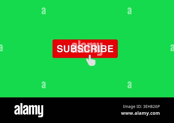 Mouse Clicking a Subscribe Button and Bell Notification animation on ...