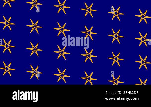 Golden star pattern festive geometric abstract loop background ...