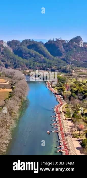 Mount Wuyi and its River offer a beautiful aerial view. This journey ...