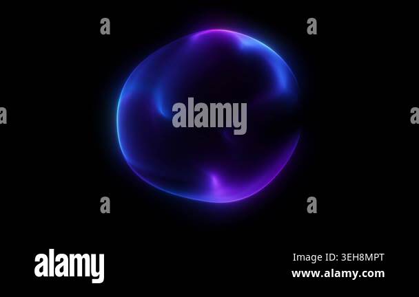Blue and Pink Neon Sphere Background Seamless Loop 4K. Abstract ...