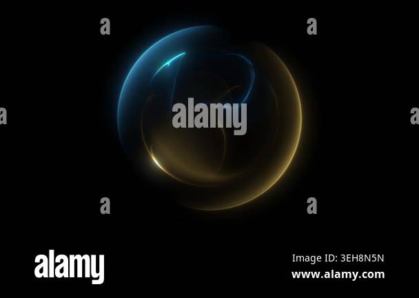 Gradient yellow blue 3D sphere light effects and smooth plasma energy ...