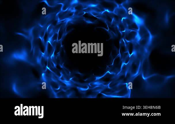 Blue energy tunnel. Liquid wave tunnel. Full hd, footage, abstract ...