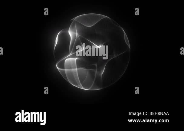 White energy abstract sphere. Black and white energy magic sphere round ...