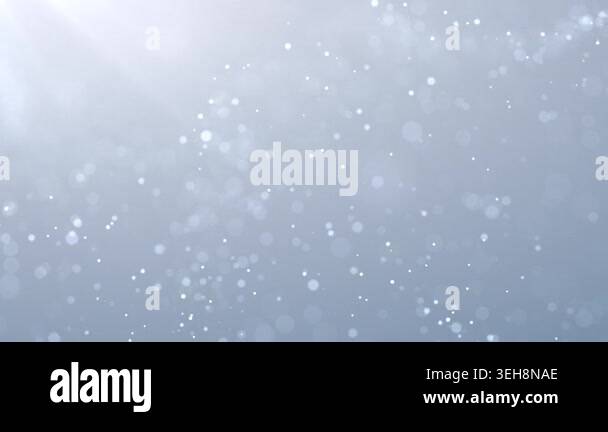 White snow background with swirling glowing particles. Soft gray ...