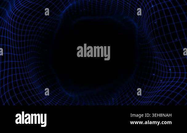 Cyber Neon tunnel. Futuristic interface pattern. Glowing hi technology ...