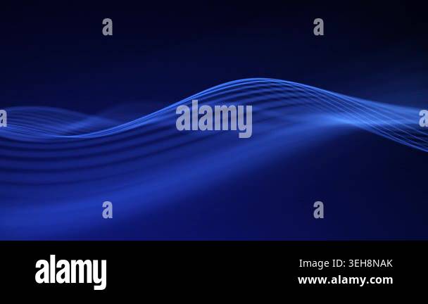 Blue blurred wave loop. Electric ribbons light blue royal sapphire ...