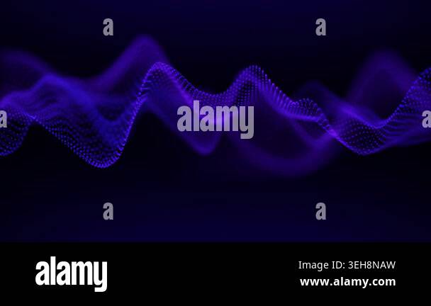 Seamless loop background with an abstract waveform made of blue ...