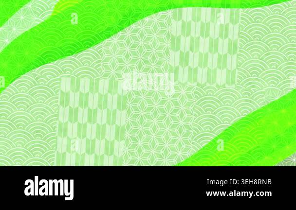 Green Traditional Japanese Geometric Pattern Abstract Background Stock ...