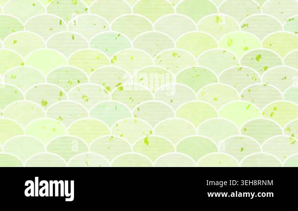 Japanese Traditional Green Wave Pattern Animation Background Stock ...