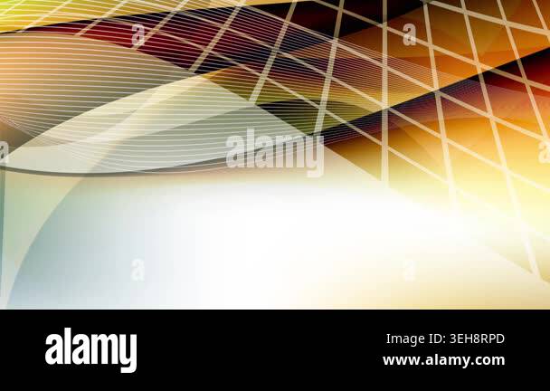 Abstract Golden Motion Background with Wavy Lines and Grid Pattern ...