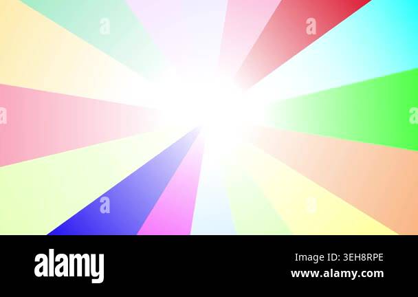 Vibrant Rainbow Sunburst Animation for Creative Projects Stock Video ...