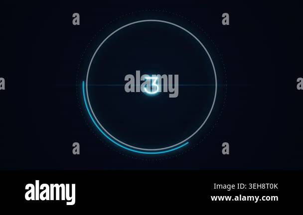 5 second countdown neon glitch. Neon blue digital 5 second countdown ...