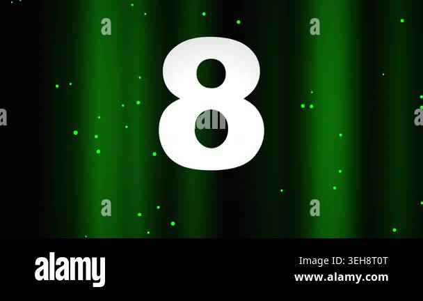 10 second Countdown glitch 4K. 4K video showing the number nine during ...