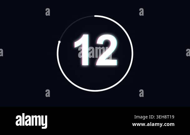 15 second Countdown glitch. 15 Second Digital Countdown Timer with ...