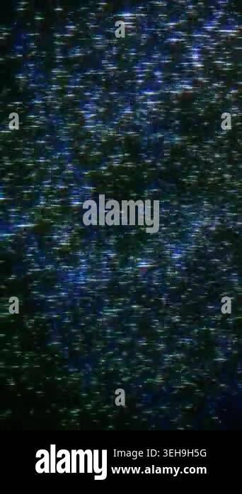 Abstract cinematic digital data stream with neon flickering particles ...
