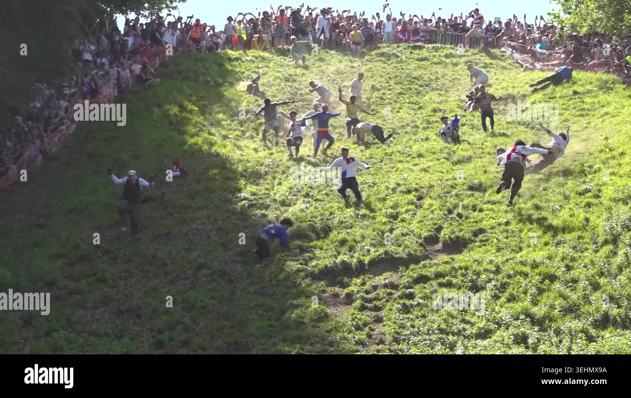 Annual Cooper’s Hill cheese-rolling festival sees thousands of ...
